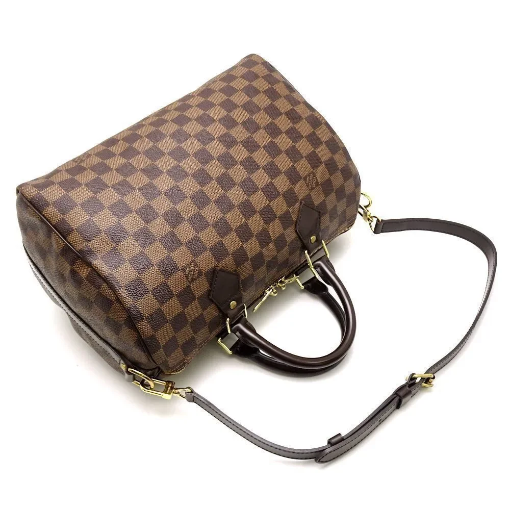 Louis Vuitton Damier Speedy Bandouliere 30 Ebene Shoulder Bag